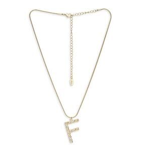 NEW ETTIKA ANTHROPOLOGY 18K Goldplated Twisted Crystal Initial Necklace F